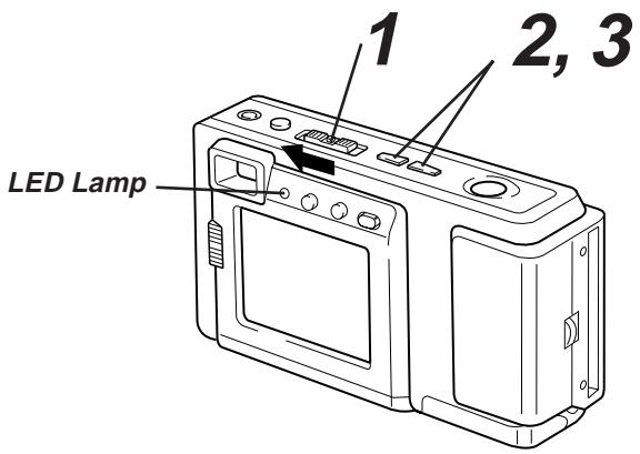 NIKON COOLPIX 600 - Set the NORMAL/MACRO1/MACRO2 switch to MACRO1 or MACRO2. - 1