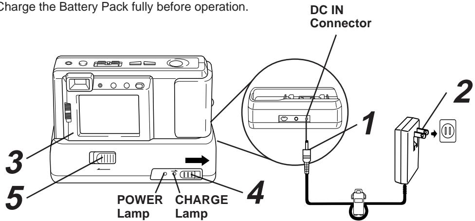 NIKON COOLPIX 600 - Charging the Battery Pack - 1