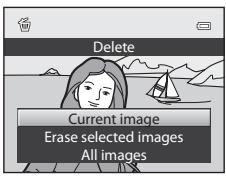 Delete Current image Erase selected images All images