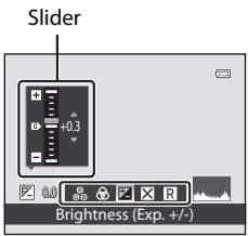 Slider +0.3 Brightness (Exp. +/-)