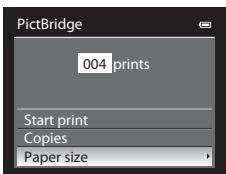PictBridge 004 prints Start print Copies Paper size