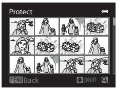 Protect MENU Back ON/OFF