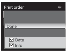 Print order Done ✓ Date ✓ Info