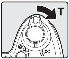 NIKON COOLPIX P500 - Rotate the zoom control toward T(Q) in full-frame playback mode (34) to zoom in on the picture. - 1