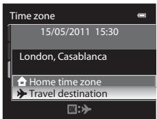 NIKON COOLPIX P500 - Setting the Travel Destination Time Zone - 2