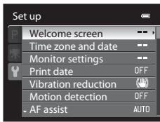 NIKON COOLPIX P500 - Switching Between Tabs in the Menu Screen - 3