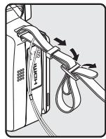NIKON COOLPIX P500 - Attaching the Camera Strap and Lens Cap - 5