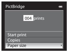 NIKON COOLPIX P500 - Choose Paper size and press the OK button. - 1