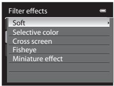 NIKON COOLPIX P500 - Choose the filter effect type and press the OK button. - 1