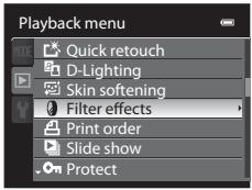 NIKON COOLPIX P500 - Use the multi selector to choose Filter effects and press the OK button. - 1