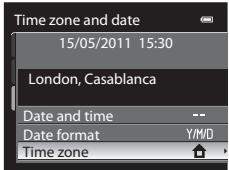 NIKON COOLPIX P500 - Setting the Travel Destination Time Zone - 1