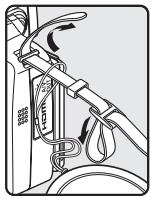 NIKON COOLPIX P500 - Attaching the Camera Strap and Lens Cap - 3