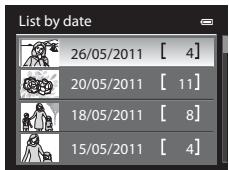 NIKON COOLPIX P500 - Viewing Images in List by Date Mode - 3
