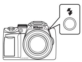 NIKON COOLPIX P500 - Raising and Lowering the Flash - 1