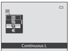 NIKON COOLPIX P500 - Use the multi selector to set the continuous menu and press the  button. - 1
