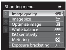 NIKON COOLPIX P500 - Press the MENU button. - 2