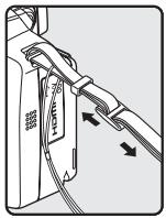 NIKON COOLPIX P500 - Attaching the Camera Strap and Lens Cap - 7