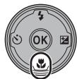 NIKON COOLPIX P500 - Press (focus mode) on the multi selector to display the setup menu for focus mode. - 1