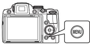 NIKON COOLPIX P500 - Press the MENU button in playback mode. - 1