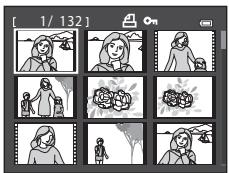NIKON COOLPIX P500 - Viewing Multiple Pictures: Thumbnail Playback - 1
