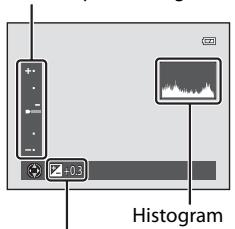 NIKON COOLPIX P500 - Press the multi selector  or  to select a compensation value. - 1