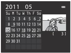 NIKON COOLPIX P500 - Calendar Display - 1