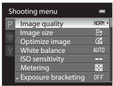 NIKON COOLPIX P500 - Switching Between Tabs in the Menu Screen - 1
