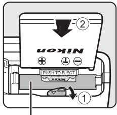 NIKON COOLPIX P500 - Insert the battery. - 1