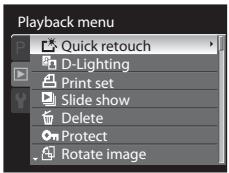NIKON COOLPIX P7000 - Displaying the Playback Menu - 3