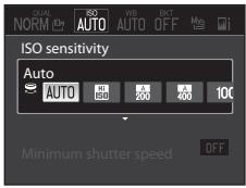 NIKON COOLPIX P7000 - Choose the ISO sensitivity with the rotary multi selector. - 1