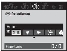 NIKON COOLPIX P7000 - Choose the type of white balance with the rotary multi selector and press  . - 1