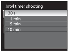 NIKON COOLPIX P7000 - Choose the interval between each shot and press the OK button. - 1