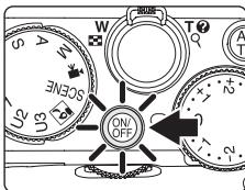 NIKON COOLPIX P7000 - Press the power switch to turn on the camera. - 1