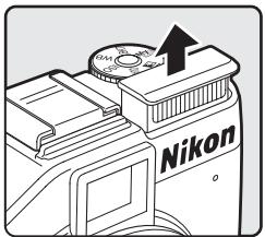NIKON COOLPIX P7000 - Press the  (flash pop-up) button. - 2