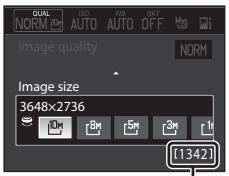 NIKON COOLPIX P7000 - Choose the type of Image size (70). - 1