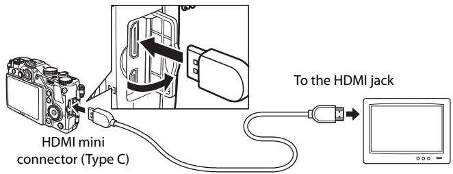 NIKON COOLPIX P7000 - When connecting using a commercially available HDMI cable - 1