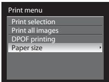 NIKON COOLPIX P7000 - Use the rotary multi selector to choose Paper size and press the OK button. - 1