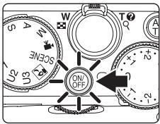 NIKON COOLPIX P7000 - Press the power switch to turn on the camera. - 1