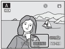 NIKON COOLPIX P7000 - Rotate the rotary multi selector to choose the aperture value (f/-number). - 1