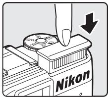 NIKON COOLPIX P7000 - Lowering the Built-in Flash - 1