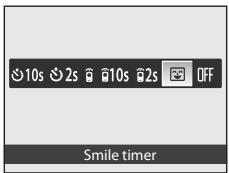 NIKON COOLPIX P7000 - Use the rotary multi selector to choose (Smile timer), and press the OK button. - 1