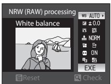 NIKON COOLPIX P7000 - Set the NRW (RAW) processing parameters. - 1