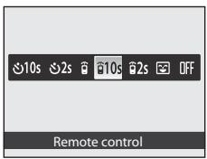 NIKON COOLPIX P7000 - Choose Remote control mode using the rotary multi selector and press the  button. - 1