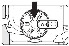 NIKON COOLPIX P7000 - Rotate the quick menu dial to WB and press the quick menu button. - 1