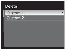 NIKON COOLPIX P7000 - Choose a COOLPIX Custom Picture Control to delete, and press the OK button. - 1