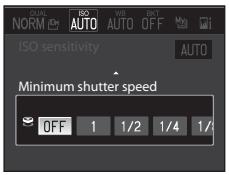 NIKON COOLPIX P7000 - Choose the minimum shutter speed. - 1