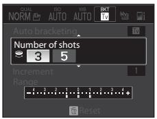 NIKON COOLPIX P7000 - Setting the Bracketing - 3