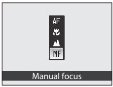 NIKON COOLPIX P7000 - Press (focus mode) on the rotary multi selector to display the setup menu for focus mode. - 2