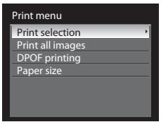 NIKON COOLPIX P7000 - Choose Print selection, Print all images or DPOF printing and press the OK button. - 1