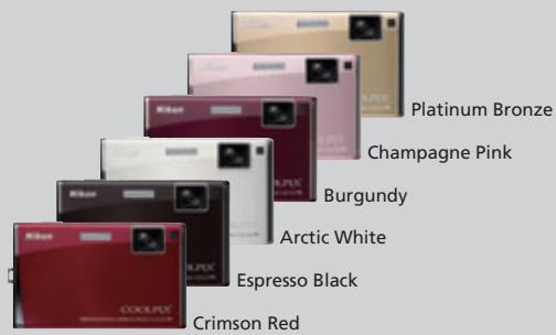 Platinum Bronze Champagne Pink Burgundy Arctic White Espresso Black Crimson Red